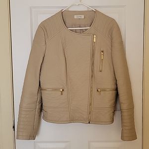 Calvin Klein leather moto jacket